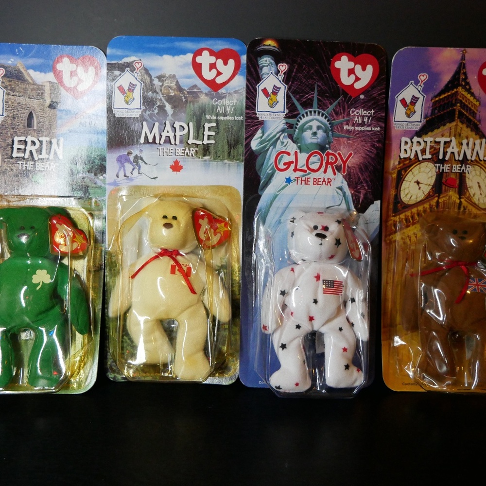 Ty Beanie Babies 1999 TY Beanie Bears Complete Set of 4